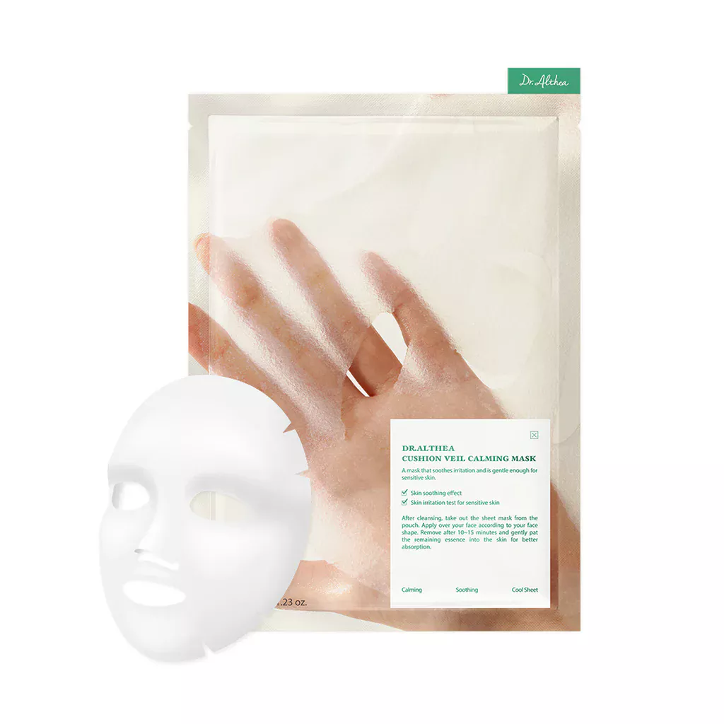 Маска для обличчя тканинна заспокійлива Dr.Althea Cushion Veil Calming Mask, 1 шт х 35 гр - Зображення 1