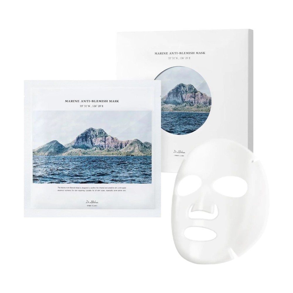 Набір омолоджуючих тканинних масок для обличчя Dr. Althea Pro Lab Marine Anti-Blemish Mask набір 5 шт. - Зображення 1