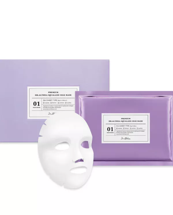Набір тканинних зволожуючих масок Dr.Althea Premium Squalane Silk Mask, 5 шт